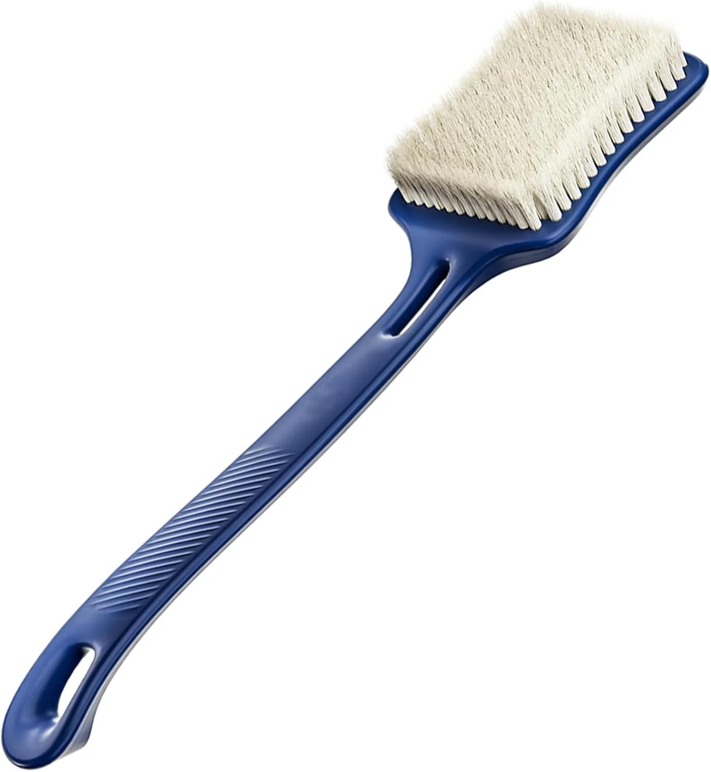 برس دوش - برس حمام با سر برس بزرگ ارتقا یافته به عرض 3 اینچ و 4.33 اینچ با دسته بلند منحنی نرم، برس اسکرابر پشت بدن مناسب برای استفاده مرطوب یا خشک، زنان و مردان