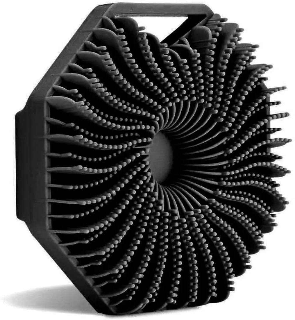 برس سیلیکونی بدن CORSULA | برس حمام سیلیکونی | برس خشک بدن لایه بردار ملایم برای زنان، مردان و نوزادان با پوست حساس (مشکی)