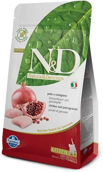 غذای خشک بچه گربه فارمینا N&D پرایم با طعم مرغ و انار - 1.5 کیلوگرم غذای خشک بچه گربه فارمینا N&D پرایم با طعم مرغ و انار - 1.5 کیلوگرم