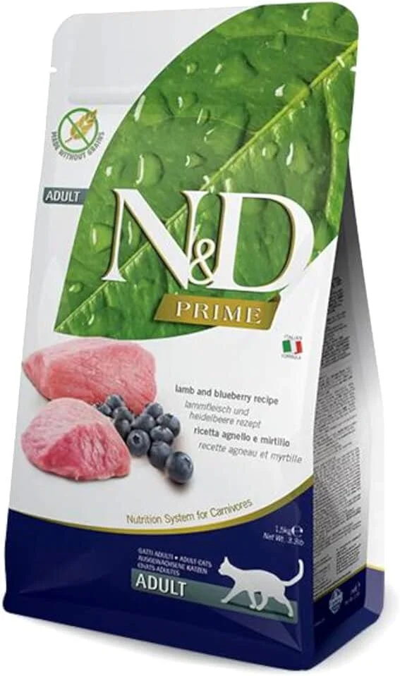 غذای خشک گربه بالغ فارمینا N&D با طعم بره و بلوبری - 10 کیلوگرم غذای خشک گربه بالغ فارمینا N&D با طعم بره و بلوبری - 10 کیلوگرم