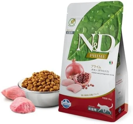 غذای خشک گربه بالغ فارمینا N&D پرایم با طعم مرغ و انار - 1.5 کیلوگرم غذای خشک گربه بالغ فارمینا N&D پرایم با طعم مرغ و انار - 1.5 کیلوگرم