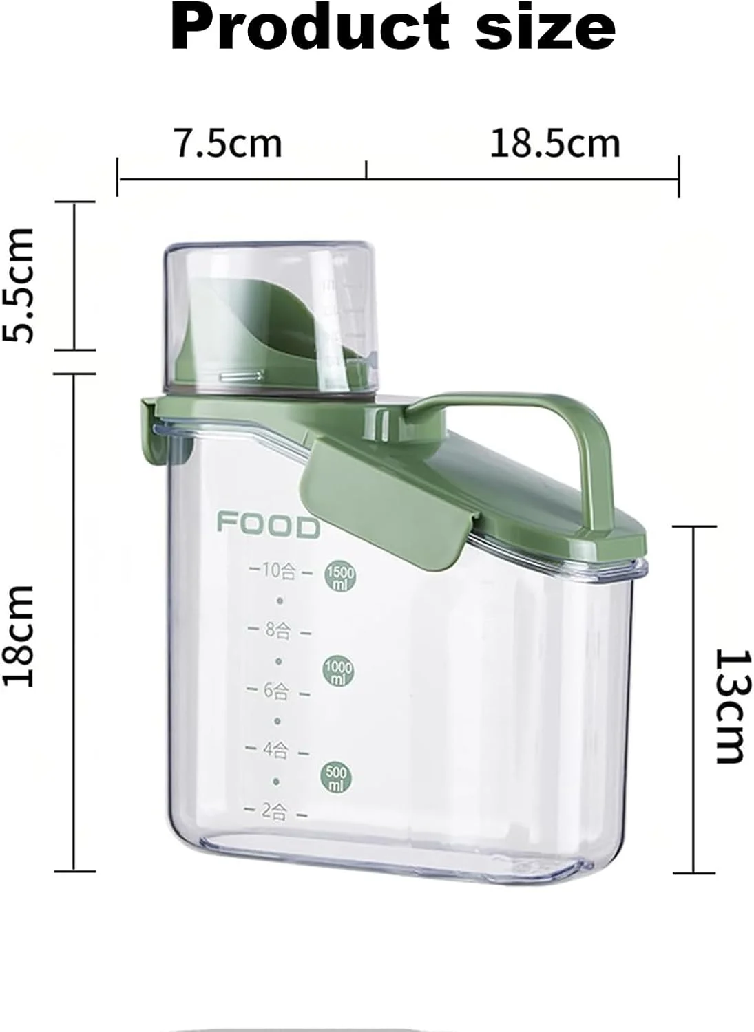 ظرف پودر لباسشویی WuqWik، ظرف نگهداری حبوبات 1500 میلی لیتری، جعبه نگهداری پودر لباسشویی، ظرف مایع لباسشویی، ظروف درب دار برای نگهداری برنج، دانه های لباسشویی، پودر لباسشویی