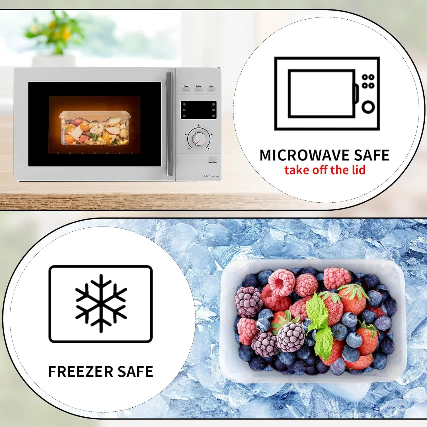 ظروف نگهداری مواد غذایی درب دار Xinderise، 2 عدد ظرف مستطیلی آماده سازی غذا، بدون BPA، قابل استفاده در مایکروویو، فریزر و ماشین ظرفشویی ظروف نگهداری مواد غذایی درب دار Xinderise، 2 عدد ظرف مستطیلی آماده سازی غذا، بدون BPA، قابل استفاده در مایکروویو، فریزر و ماشین ظرفشویی