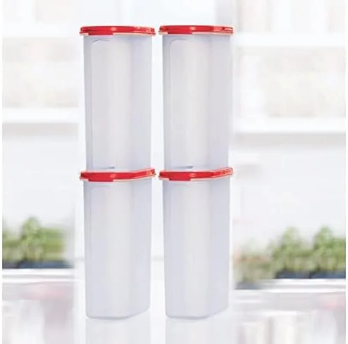 ظرف پلاستیکی مواد غذایی درب دار تاپرور، 2.3 لیتری، بسته 4 عددی (قرمز) ظرف پلاستیکی مواد غذایی درب دار تاپرور، 2.3 لیتری، بسته 4 عددی (قرمز)