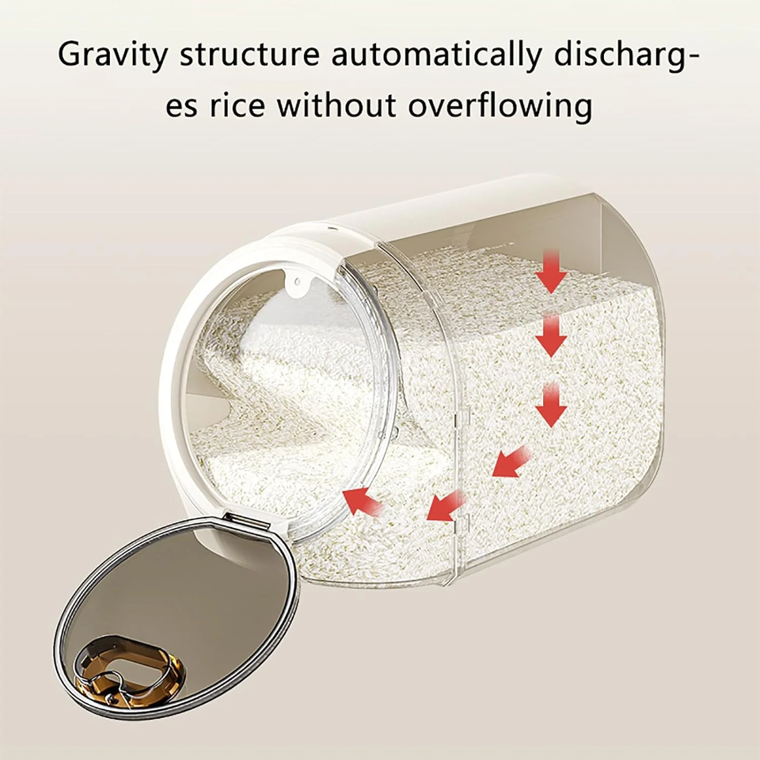 ظروف نگهداری برنج و غلات، مخزن نگهداری برنج، باز و بسته شدن درب مغناطیسی - درب چرخشی دیداری - حلقه آب بندی سیلیکونی - سطل ذخیره سازی آرد، غذای حیوانات خانگی، 10 کیلوگرم ظروف نگهداری برنج و غلات، مخزن نگهداری برنج، باز و بسته شدن درب مغناطیسی - درب چرخشی دیداری - حلقه آب بندی سیلیکونی - سطل ذخیره سازی آرد، غذای حیوانات خانگی، 10 کیلوگرم