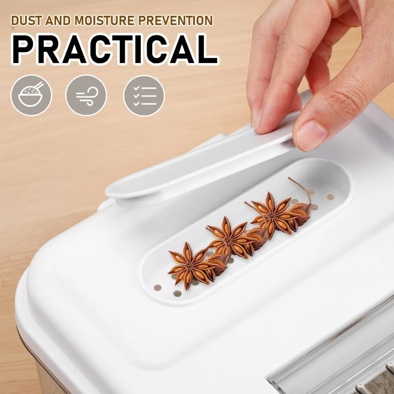 ظروف نگهداری برنج TAME، ظرف بزرگ غذا، نگهداری مواد غذایی خشک، ظرف غذای حیوانات خانگی درب دار، ظروف نگهداری غلات آشپزخانه (15 کیلوگرم) ظروف نگهداری برنج TAME، ظرف بزرگ غذا، نگهداری مواد غذایی خشک، ظرف غذای حیوانات خانگی درب دار، ظروف نگهداری غلات آشپزخانه (15 کیلوگرم)