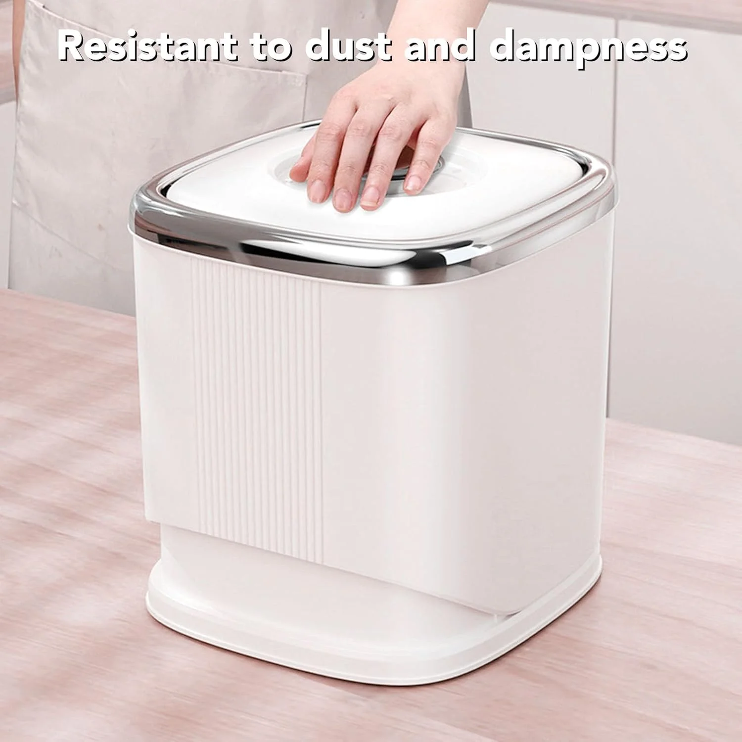 ظرف نگهداری برنج، ظرف برنج مهر و موم شده 8 لیتری با پیمانه اندازه گیری، سطل های ظرف غلات، ظرف بزرگ نگهداری مواد غذایی برنج، ظرف نگهداری غذای سگ