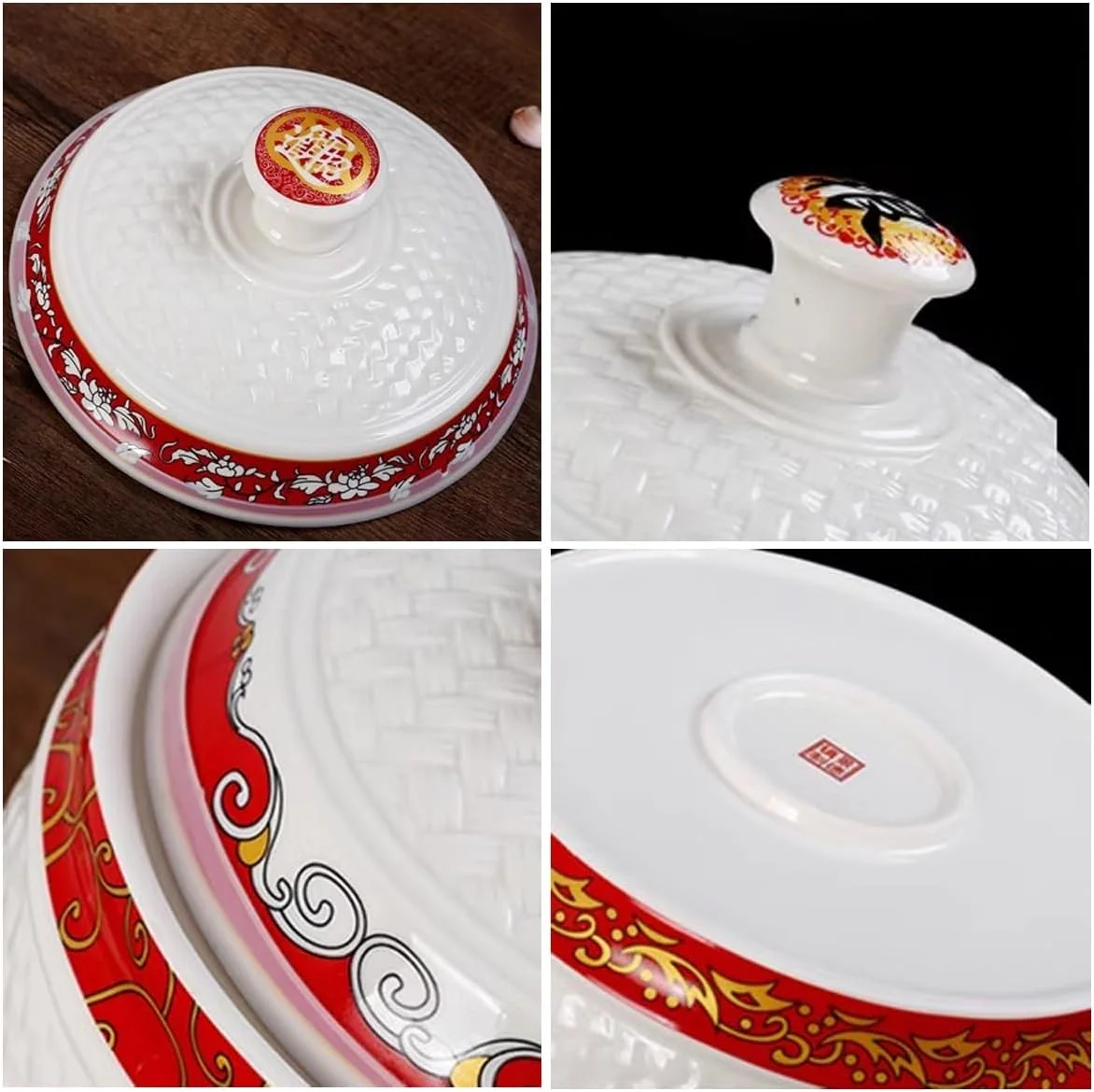 ظرف نگهداری برنج، شیشه نگهداری مواد غذایی، سطل برنج سرامیکی، سطل برنج مهر و موم شده، سطل برنج غلات با درب 2.5 کیلوگرم/4 کیلوگرم/5 کیلوگرم/7.5 کیلوگرم/10 کیلوگرم/12.5 کیلوگرم، جعبه نگهداری مواد غذایی آشپزخانه (B-2.5KG) (تک رنگ E) (تک رنگ)