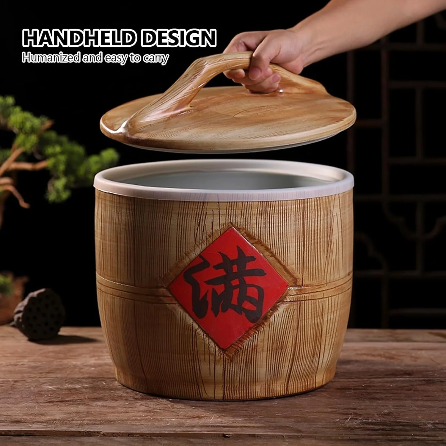 ظرف نگهداری برنج خانگی، ظرف سرامیکی نگهداری برنج، ظرف نگهداری مواد غذایی، ظرف سرامیکی نگهداری غلات و برنج، مخزن غلات با ظرفیت بزرگ، مناسب برای غلات، آرد، شکر، قهوه ظرف نگهداری برنج خانگی، ظرف سرامیکی نگهداری برنج، ظرف نگهداری مواد غذایی، ظرف سرامیکی نگهداری غلات و برنج، مخزن غلات با ظرفیت بزرگ، مناسب برای غلات، آرد، شکر، قهوه