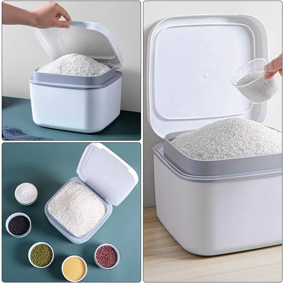 ظرف نگهداری برنج، سطل برنج درب دار، ظرف نگهداری مواد غذایی آشپزخانه برای نگهداری برنج، غلات، شکر و آرد ظرف نگهداری برنج، سطل برنج درب دار، ظرف نگهداری مواد غذایی آشپزخانه برای نگهداری برنج، غلات، شکر و آرد
