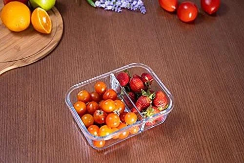 ظرف غذای شیشه ای 1500 میلی لیتری رویال فورد | جعبه نگهداری مواد غذایی قابل استفاده مجدد و ضد هوا با 2 محفظه | قابل استفاده در مایکروویو، فریزر، فر و ماشین ظرفشویی | مناسب برای نگهداری مواد غذایی، ظرف بنتو و جعبه ناهار ظرف غذای شیشه ای 1500 میلی لیتری رویال فورد | جعبه نگهداری مواد غذایی قابل استفاده مجدد و ضد هوا با 2 محفظه | قابل استفاده در مایکروویو، فریزر، فر و ماشین ظرفشویی | مناسب برای نگهداری مواد غذایی، ظرف بنتو و جعبه ناهار