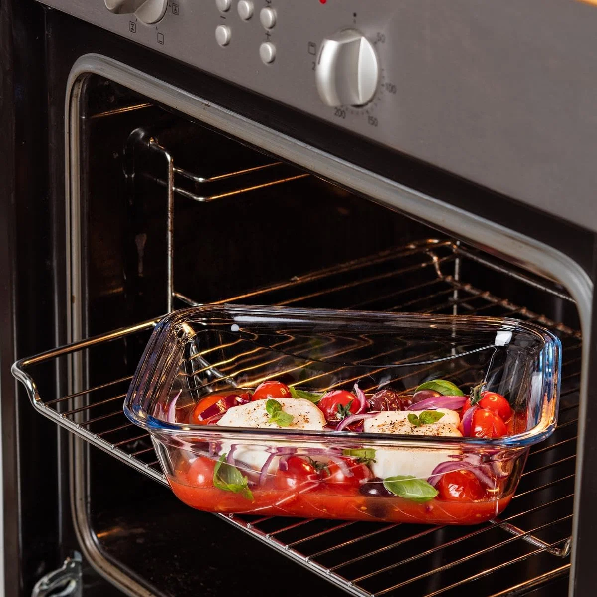 ظرف مستطیلی پیرکس Cook&Go با حجم 3.5 لیتر و درب محکم - راه حلی کارآمد از فریزر تا فر