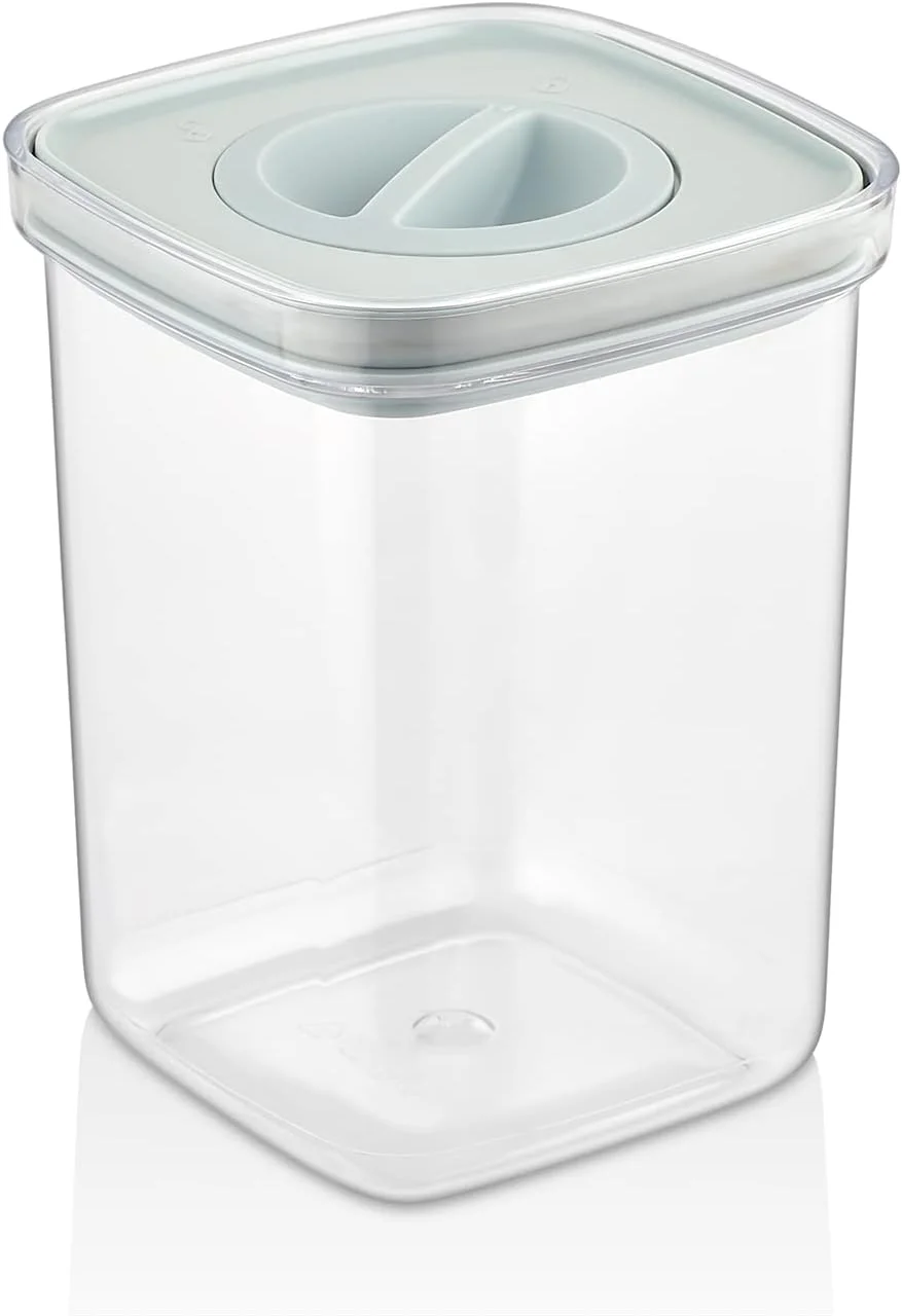 ظروف سازماندهی - ظرف نگهداری ضد نشت - 1100 میلی لیتر - برای سازماندهی آشپزخانه، ظرف پلاستیکی همیشه تازه با درب وکیوم، بدون BPA، 1100 میلی لیتر