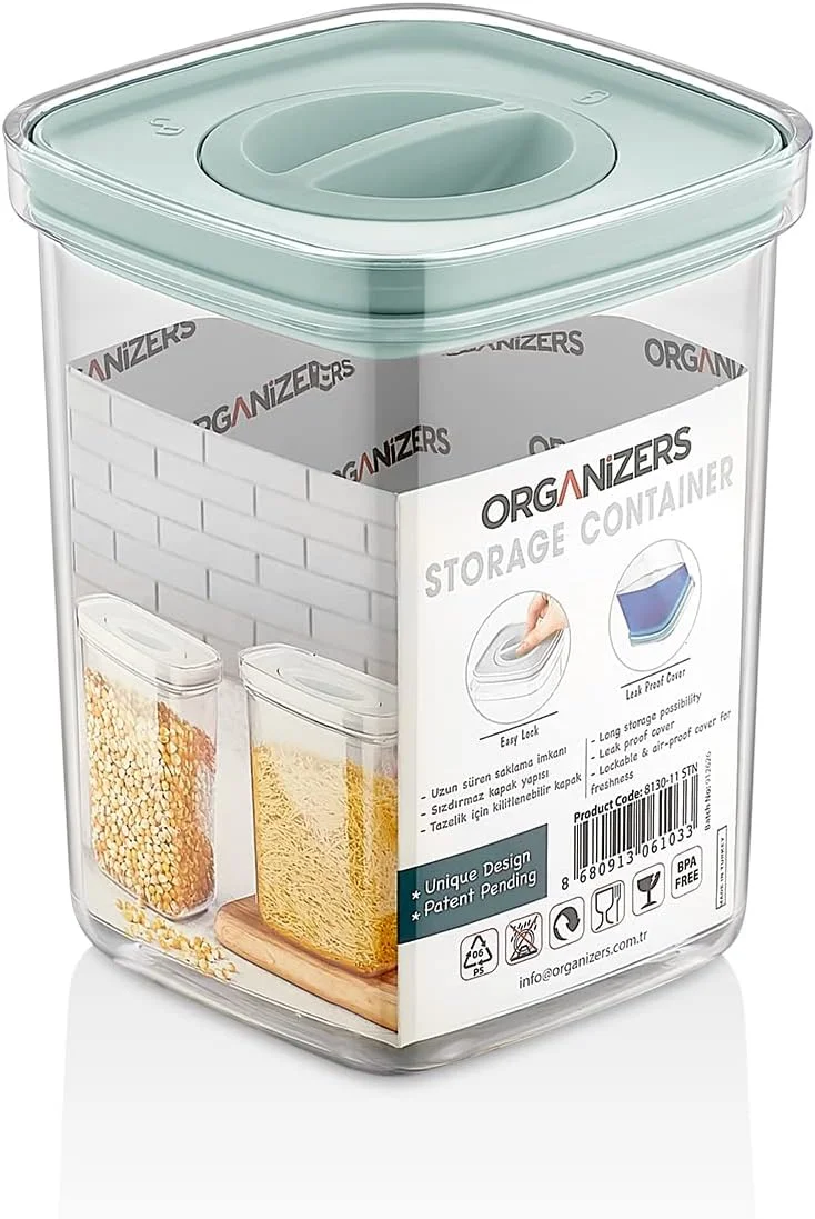 ظروف سازماندهی - ظرف نگهداری ضد نشت - 1100 میلی لیتر - برای سازماندهی آشپزخانه، ظرف پلاستیکی همیشه تازه با درب وکیوم، بدون BPA، 1100 میلی لیتر ظروف سازماندهی - ظرف نگهداری ضد نشت - 1100 میلی لیتر - برای سازماندهی آشپزخانه، ظرف پلاستیکی همیشه تازه با درب وکیوم، بدون BPA، 1100 میلی لیتر