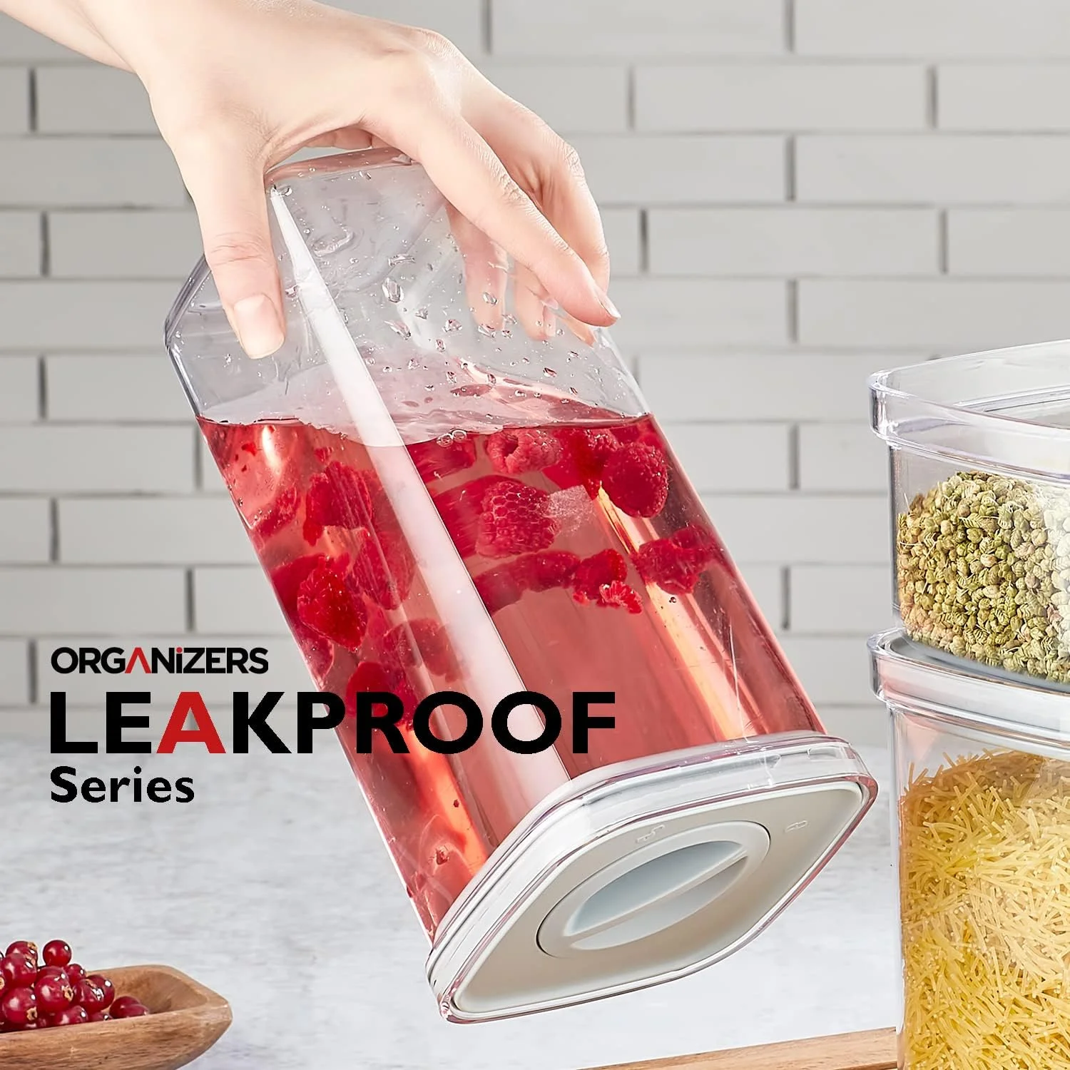 ظروف سازماندهی - ظرف نگهداری ضد نشت - 1100 میلی لیتر - برای سازماندهی آشپزخانه، ظرف پلاستیکی همیشه تازه با درب وکیوم، بدون BPA، 1100 میلی لیتر ظروف سازماندهی - ظرف نگهداری ضد نشت - 1100 میلی لیتر - برای سازماندهی آشپزخانه، ظرف پلاستیکی همیشه تازه با درب وکیوم، بدون BPA، 1100 میلی لیتر