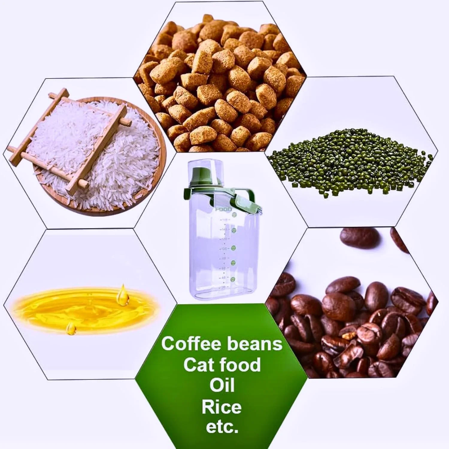 ظرف نگهداری مواد غذایی مومنت 2500 میلی لیتر، ظرف دربسته برای لوازم آشپزخانه، مناسب برای نگهداری برنج/آرد/غلات/روغن/پودر لباسشویی ظرف نگهداری مواد غذایی مومنت 2500 میلی لیتر، ظرف دربسته برای لوازم آشپزخانه، مناسب برای نگهداری برنج/آرد/غلات/روغن/پودر لباسشویی