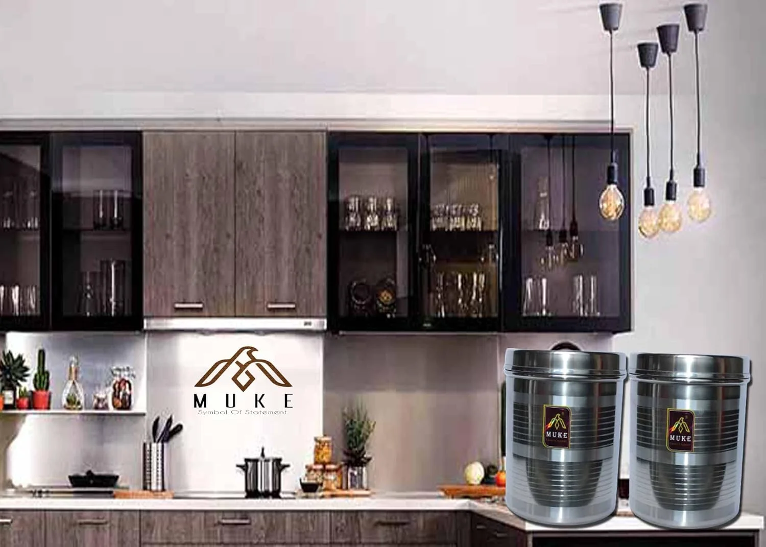 ست ظرف استیل دیبا MUKE®، سایز 5 کیلوگرم، 2 عددی ست ظرف استیل دیبا MUKE®، سایز 5 کیلوگرم، 2 عددی