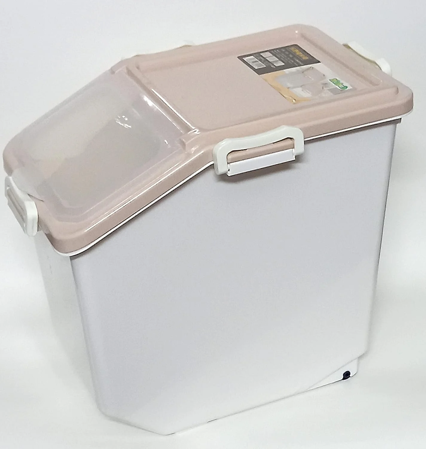 ظرف نگهداری برنج MISBAH، بشکه برنج خانگی با ظرفیت بزرگ 15 کیلوگرم / 20 کیلوگرم، جعبه نگهداری غلات و حبوبات برای غذای حیوانات خانگی [بژ]