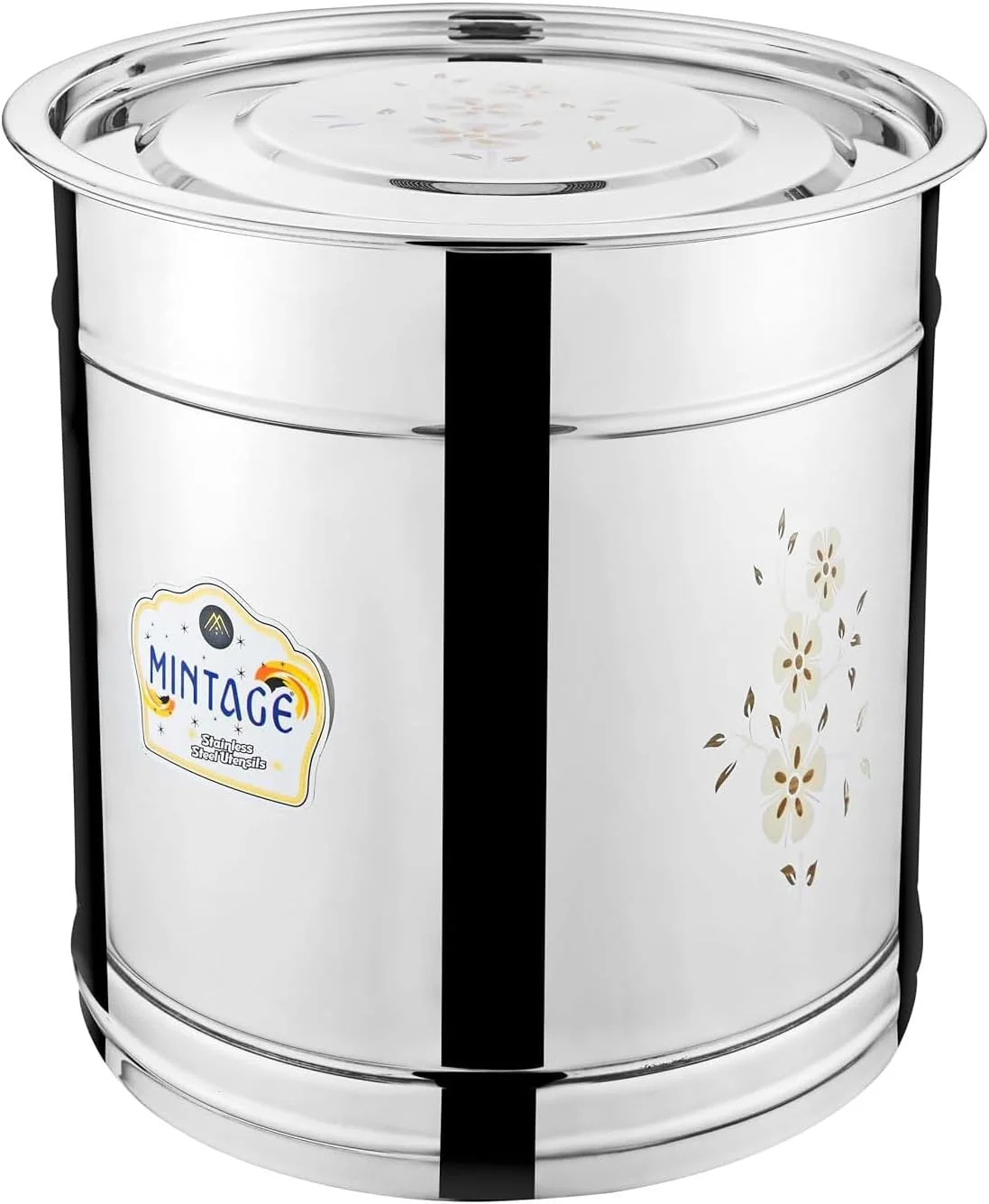 ظرف استیل ضد زنگ مینتج مدل پاوالی | ظرف بزرگ نگهداری آرد، برنج و حبوبات | مناسب برای نگهداری مواد غذایی، با کیفیت و نوآورانه