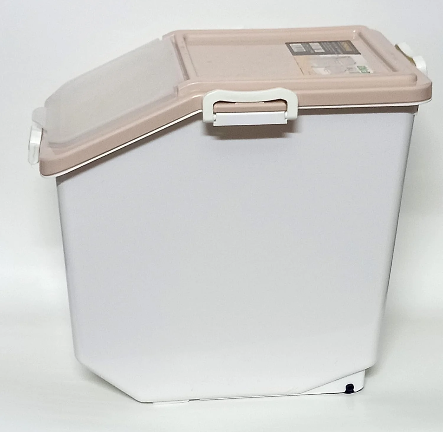 ظرف نگهداری برنج MISBAH، بشکه برنج خانگی با ظرفیت بزرگ 15 کیلوگرم / 20 کیلوگرم، جعبه نگهداری غلات و حبوبات برای غذای حیوانات خانگی [بژ]