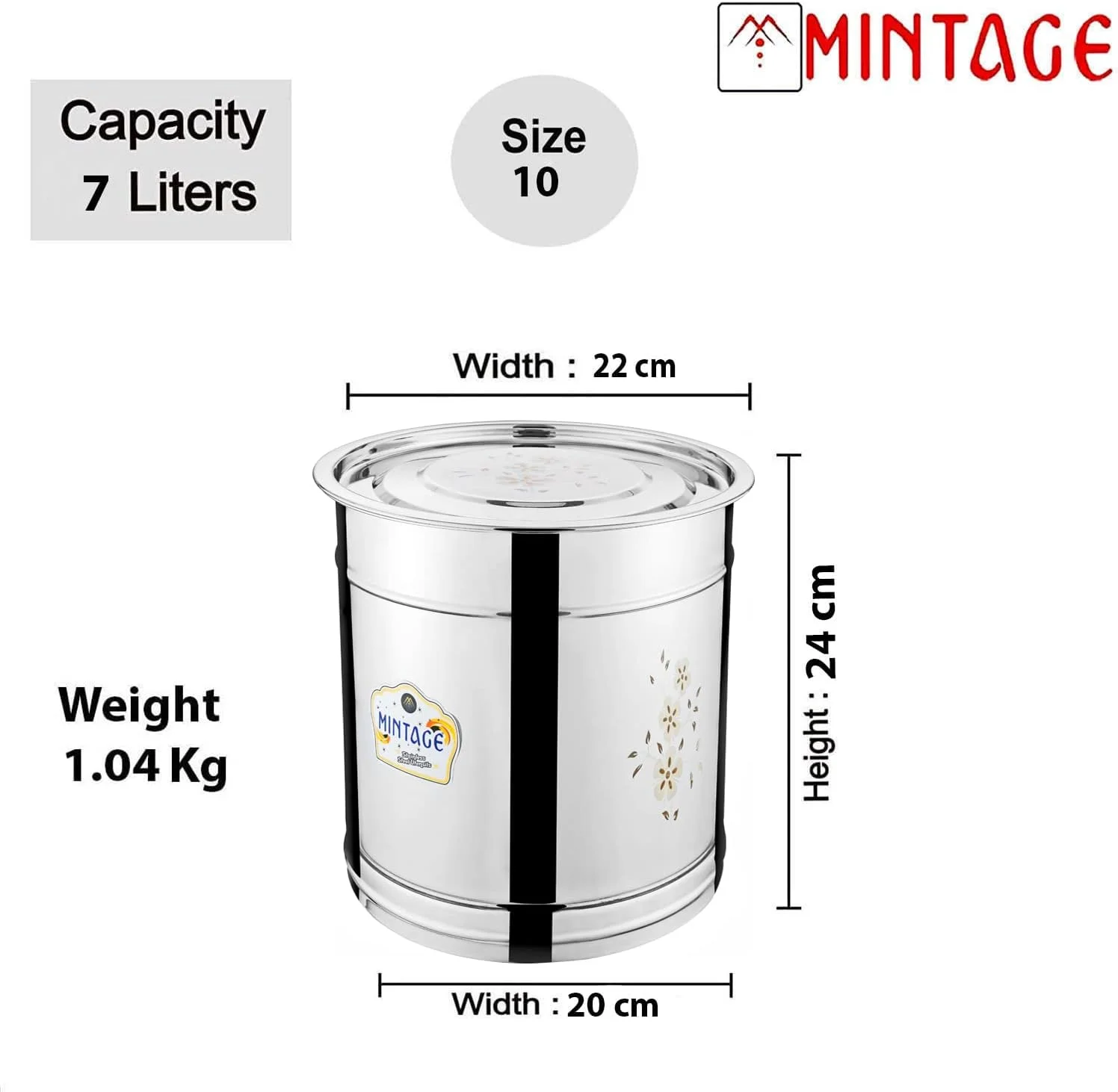 ظرف استیل ضد زنگ مینتج مدل پاوالی | ظرف بزرگ نگهداری آرد، برنج و حبوبات | مناسب برای نگهداری مواد غذایی، با کیفیت و نوآورانه ظرف استیل ضد زنگ مینتج مدل پاوالی | ظرف بزرگ نگهداری آرد، برنج و حبوبات | مناسب برای نگهداری مواد غذایی، با کیفیت و نوآورانه