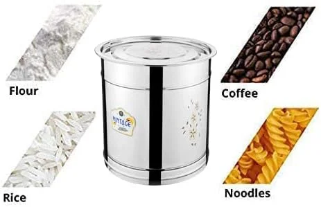 ظرف استیل ضد زنگ مینتج مدل پاوالی | ظرف بزرگ نگهداری آرد، برنج و حبوبات | مناسب برای نگهداری مواد غذایی، با کیفیت و نوآورانه ظرف استیل ضد زنگ مینتج مدل پاوالی | ظرف بزرگ نگهداری آرد، برنج و حبوبات | مناسب برای نگهداری مواد غذایی، با کیفیت و نوآورانه