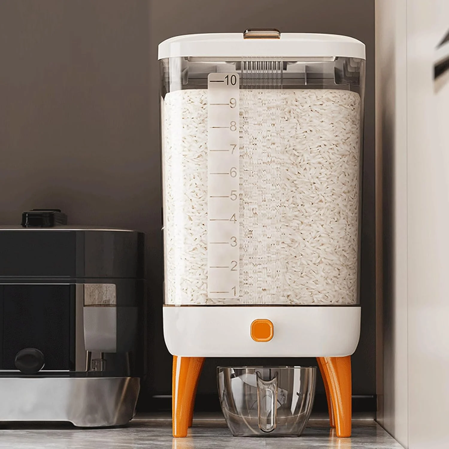 ظرف نگهداری برنج 12 لیتری Luqeeg، جعبه سطل برنجی پلاستیکی فشرده و ضد هوا با گرید غذایی، جعبه نگهداری مواد غذایی بزرگ و ضد هوا با ابزار شستشو برای نگهداری آرد، غلات و شیرینی ظرف نگهداری برنج 12 لیتری Luqeeg، جعبه سطل برنجی پلاستیکی فشرده و ضد هوا با گرید غذایی، جعبه نگهداری مواد غذایی بزرگ و ضد هوا با ابزار شستشو برای نگهداری آرد، غلات و شیرینی