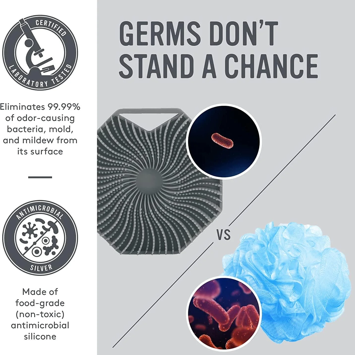 لیف سیلیکونی آنتی میکروبیال Angju، لیف لایه بردار بدن برای پوست حساس، لیف دوش سازگار با محیط زیست برای بدن، برس سیلیکونی بدن برای دوش گرفتن، کف کننده خوب، زغالی لیف سیلیکونی آنتی میکروبیال Angju، لیف لایه بردار بدن برای پوست حساس، لیف دوش سازگار با محیط زیست برای بدن، برس سیلیکونی بدن برای دوش گرفتن، کف کننده خوب، زغالی