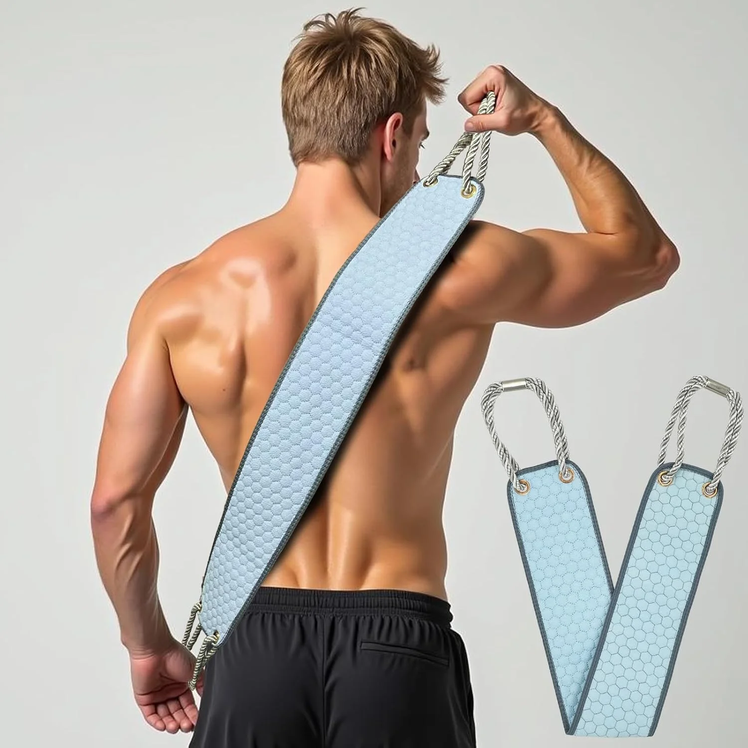 لیف اسکراب لایه بردار پشت بدن آهلپو مناسب حمام (آبی)