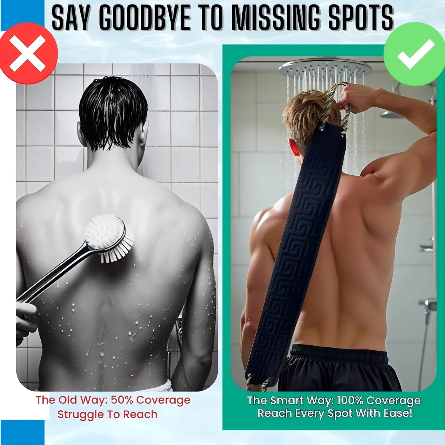 لیف اسکراب لایه بردار پشت بدن آهلپو مناسب حمام (آبی)