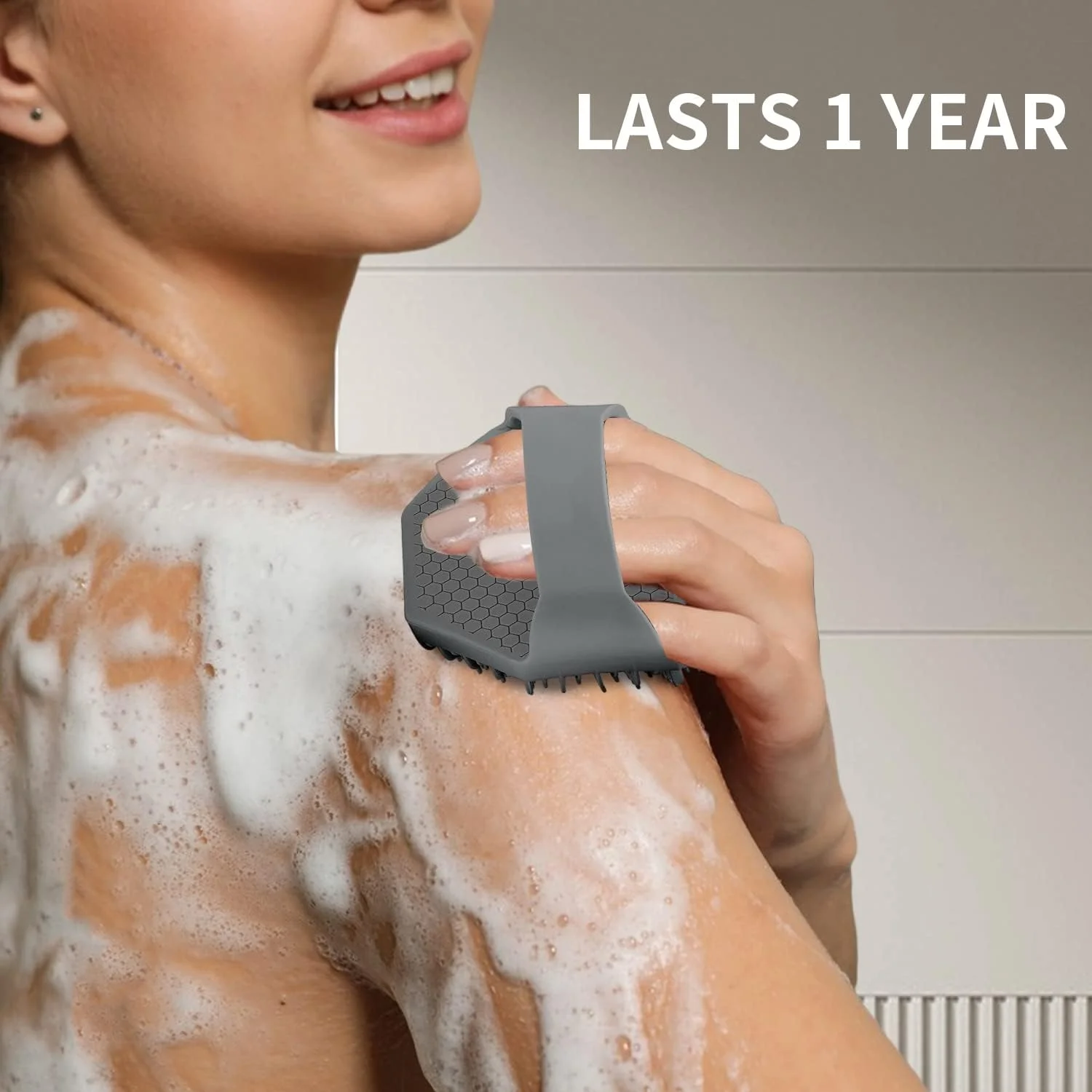 لیف سیلیکونی آنتی میکروبیال Angju، لیف لایه بردار بدن برای پوست حساس، لیف دوش سازگار با محیط زیست برای بدن، برس سیلیکونی بدن برای دوش گرفتن، کف کننده خوب، زغالی لیف سیلیکونی آنتی میکروبیال Angju، لیف لایه بردار بدن برای پوست حساس، لیف دوش سازگار با محیط زیست برای بدن، برس سیلیکونی بدن برای دوش گرفتن، کف کننده خوب، زغالی