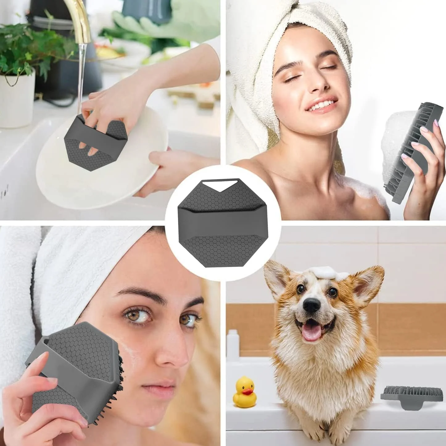 لیف سیلیکونی آنتی میکروبیال Angju، لیف لایه بردار بدن برای پوست حساس، لیف دوش سازگار با محیط زیست برای بدن، برس سیلیکونی بدن برای دوش گرفتن، کف کننده خوب، زغالی لیف سیلیکونی آنتی میکروبیال Angju، لیف لایه بردار بدن برای پوست حساس، لیف دوش سازگار با محیط زیست برای بدن، برس سیلیکونی بدن برای دوش گرفتن، کف کننده خوب، زغالی