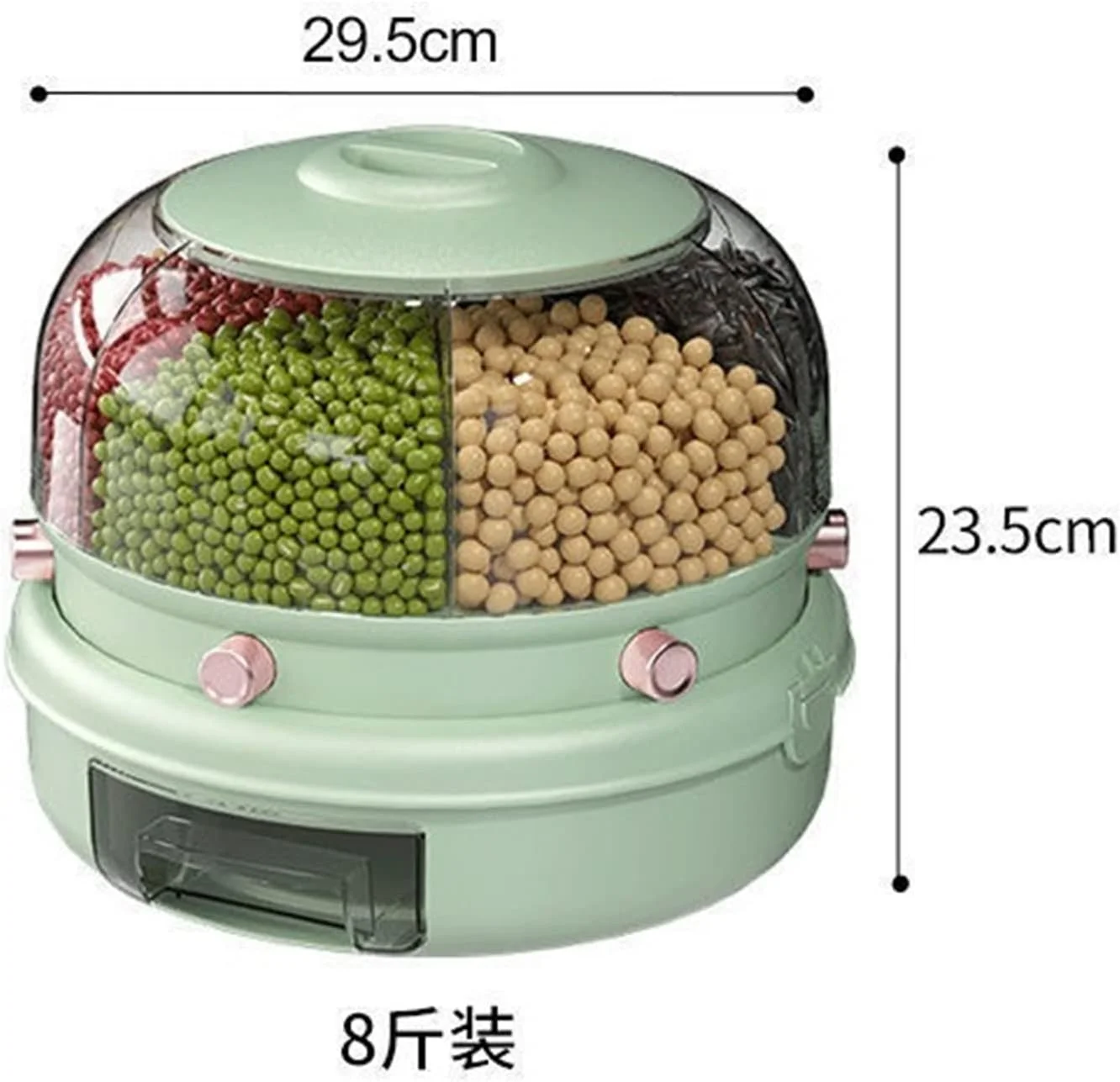 ظروف نگهداری غلات KRSIAXG، ظرف بزرگ نگهداری مواد غذایی، بشکه های برنج چرخشی 360 درجه، مخزن برنج پخش کننده غلات مهر و موم شده، جعبه غلات، ظرف نگهداری آشپزخانه (سبز تیره) ظروف نگهداری غلات KRSIAXG، ظرف بزرگ نگهداری مواد غذایی، بشکه های برنج چرخشی 360 درجه، مخزن برنج پخش کننده غلات مهر و موم شده، جعبه غلات، ظرف نگهداری آشپزخانه (سبز تیره)