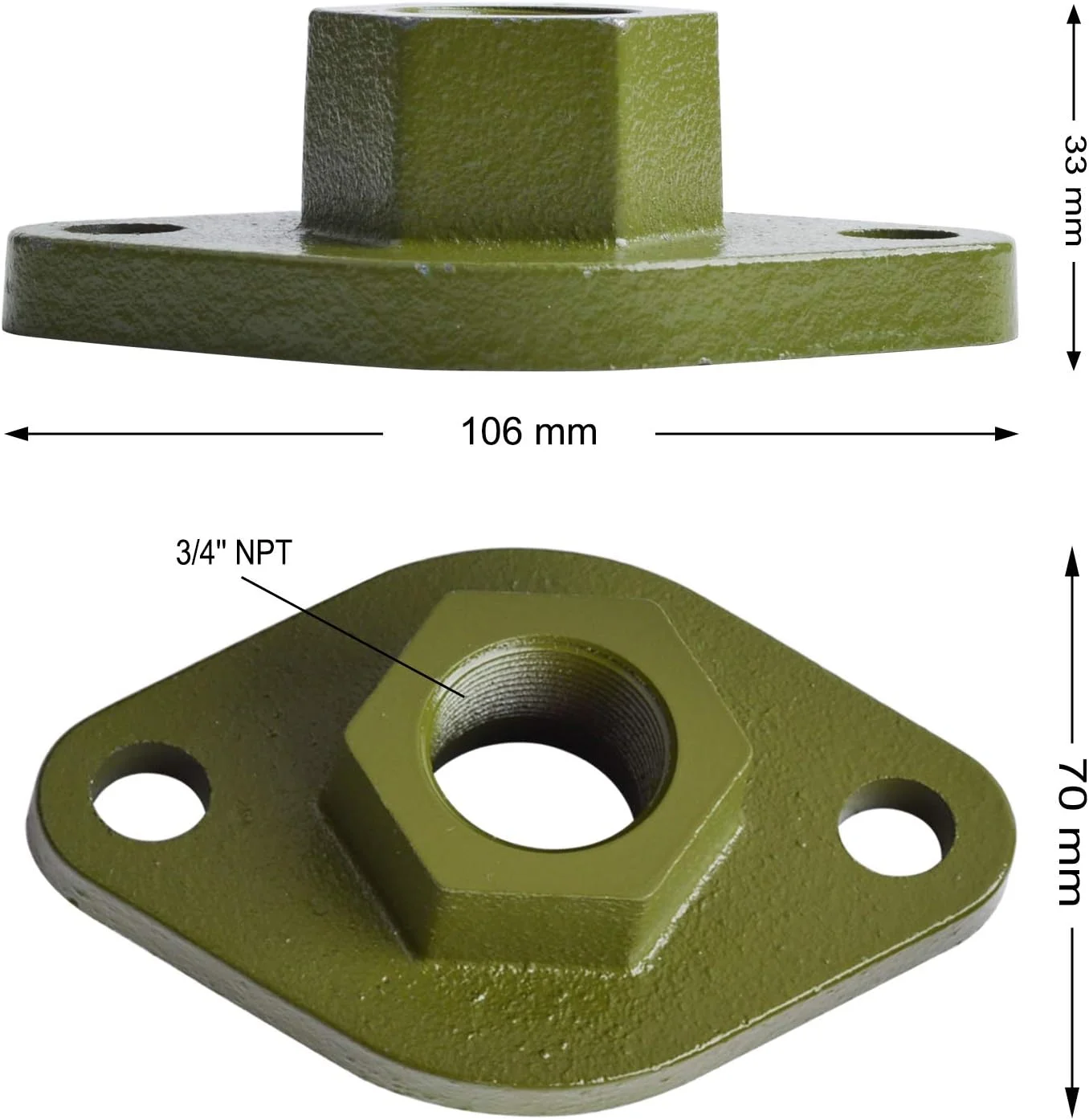 فلنج چدنی یونیورسال HYDRO MASTER برای پمپ سیرکولاتور (جفت) (3/4 اینچ NPT)