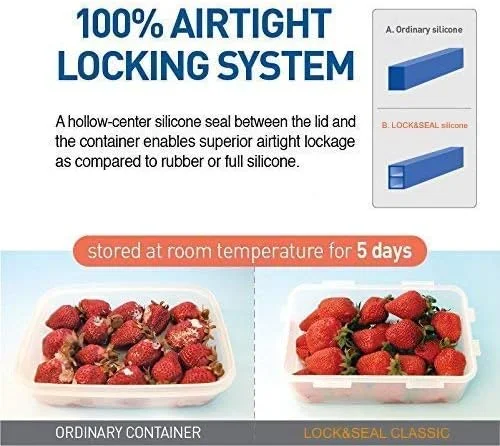 ظرف نگهداری مواد غذایی آشپزخانه KITCHENSPACE، ظروف پلاستیکی گرد درب دار برای یخچال، ظرف گرد بزرگ برای نگهداری مواد غذایی، بدون BPA [4500 میلی لیتر]