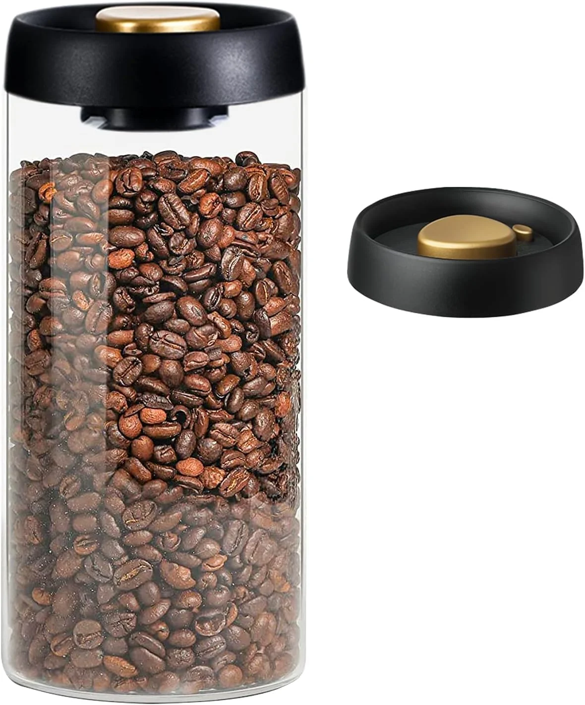 ظروف شیشه ای بوروسیلیکات آشپزخانه JWWYJ، ظروف قهوه با درب مهر و موم هوا، ظروف نگهداری مواد غذایی - ایده آل برای دانه های قهوه، چای، شکر، آب نبات، ادویه جات ترشی جات، برنج (1800 میلی لیتر / 60 اونس) ظروف شیشه ای بوروسیلیکات آشپزخانه JWWYJ، ظروف قهوه با درب مهر و موم هوا، ظروف نگهداری مواد غذایی - ایده آل برای دانه های قهوه، چای، شکر، آب نبات، ادویه جات ترشی جات، برنج (1800 میلی لیتر / 60 اونس)