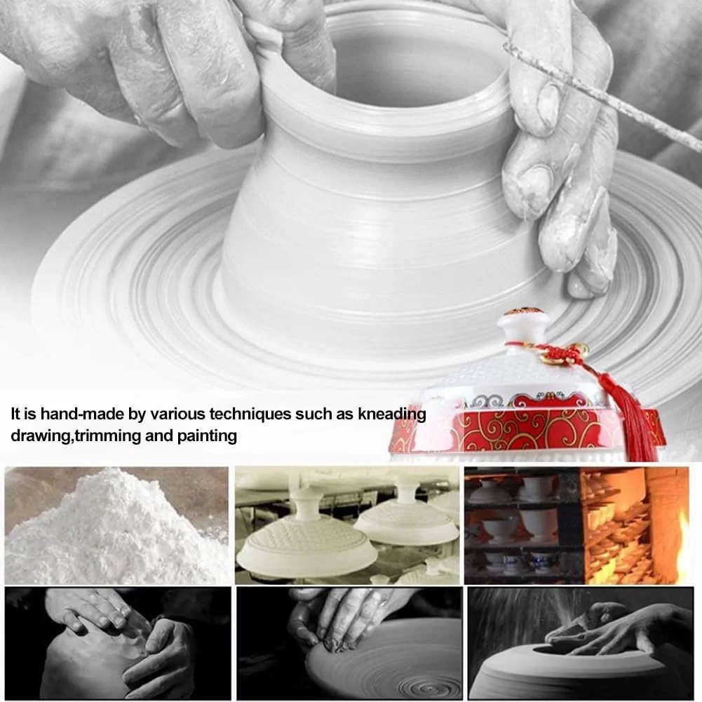 ظرف برنج سرامیکی Jouystore با طراحی منگوله، ظرف برنج سرامیکی کلاسیک، دیگ برنج مهر و موم شده چینی با ظرفیت بزرگ (مدل B) ظرف برنج سرامیکی Jouystore با طراحی منگوله، ظرف برنج سرامیکی کلاسیک، دیگ برنج مهر و موم شده چینی با ظرفیت بزرگ (مدل B)