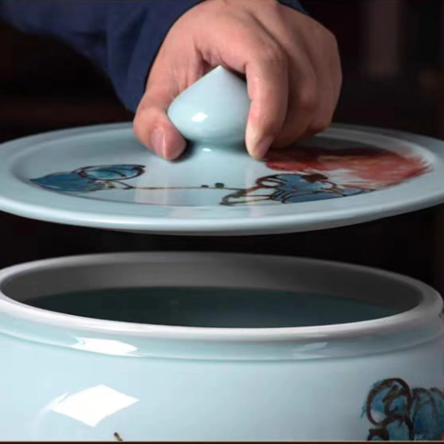 ظرف برنج سرامیکی آشپزخانه، ظرف نگهداری مواد غذایی، ظرف برنج، ظرف نگهداری برنج، ظروف نگهداری غلات با درب، مناسب برای آشپزخانه و اتاق نشیمن (15 کیلوگرم) ظرف برنج سرامیکی آشپزخانه، ظرف نگهداری مواد غذایی، ظرف برنج، ظرف نگهداری برنج، ظروف نگهداری غلات با درب، مناسب برای آشپزخانه و اتاق نشیمن (15 کیلوگرم)