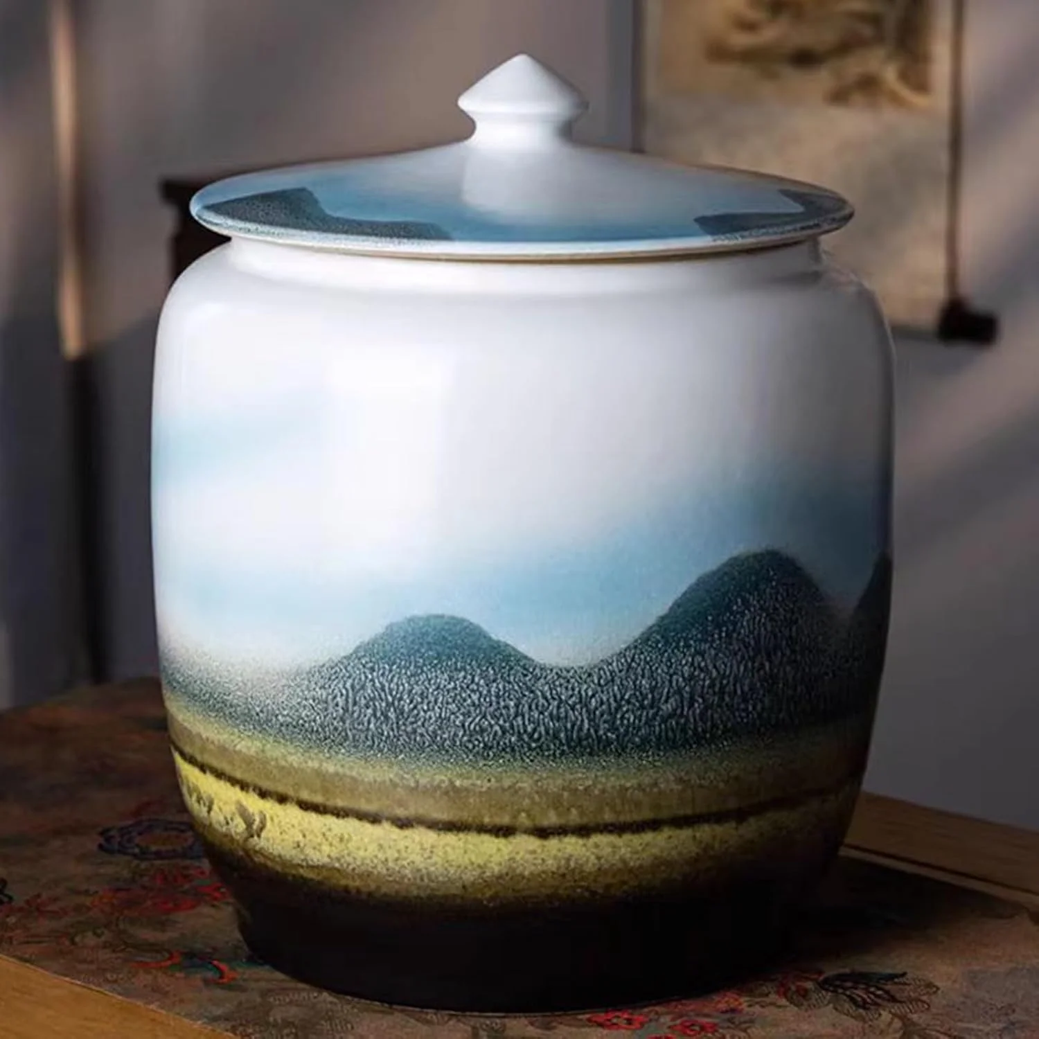 ظرف برنج سرامیکی، مخزن برنج، ظرف نگهداری برنج، ظرف نگهداری مواد غذایی، ظروف سرامیکی درب دار برای مواد غذایی، مناسب برای غلات، آرد، شکر، برنج (25 کیلوگرم) ظرف برنج سرامیکی، مخزن برنج، ظرف نگهداری برنج، ظرف نگهداری مواد غذایی، ظروف سرامیکی درب دار برای مواد غذایی، مناسب برای غلات، آرد، شکر، برنج (25 کیلوگرم)