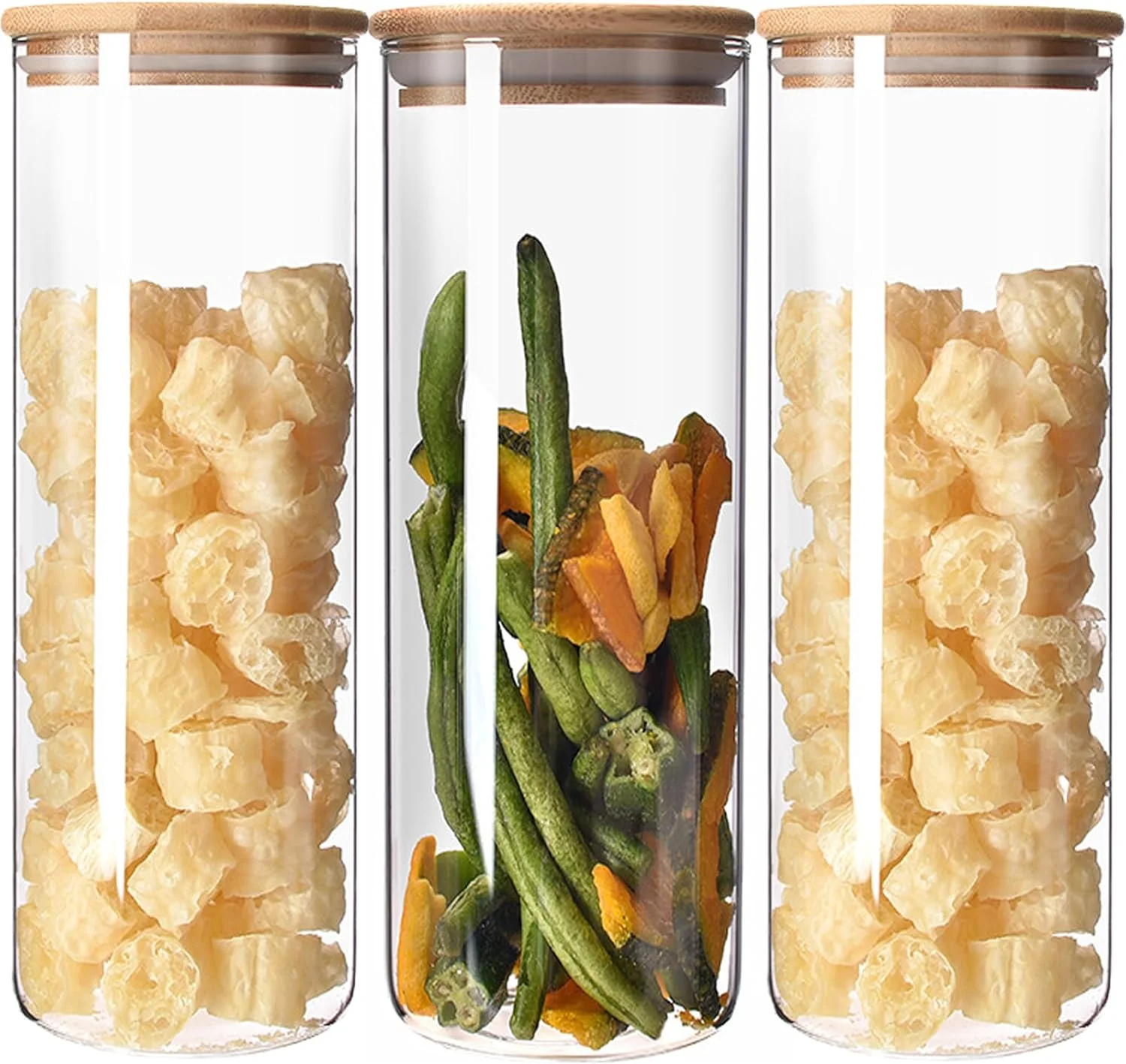 ست 3 عددی ظروف شیشه ای مربعی HIHIDAY با درب بامبو (900 میلی لیتر)، ظروف شیشه ای برای چای، قهوه، شکر، آرد برنج، غلات، حبوبات، کلوچه، ژله، میوه های خشک و آجیل، ظروف نگهداری آشپزخانه 8 * 20 سانتی متر ست 3 عددی ظروف شیشه ای مربعی HIHIDAY با درب بامبو (900 میلی لیتر)، ظروف شیشه ای برای چای، قهوه، شکر، آرد برنج، غلات، حبوبات، کلوچه، ژله، میوه های خشک و آجیل، ظروف نگهداری آشپزخانه 8 * 20 سانتی متر