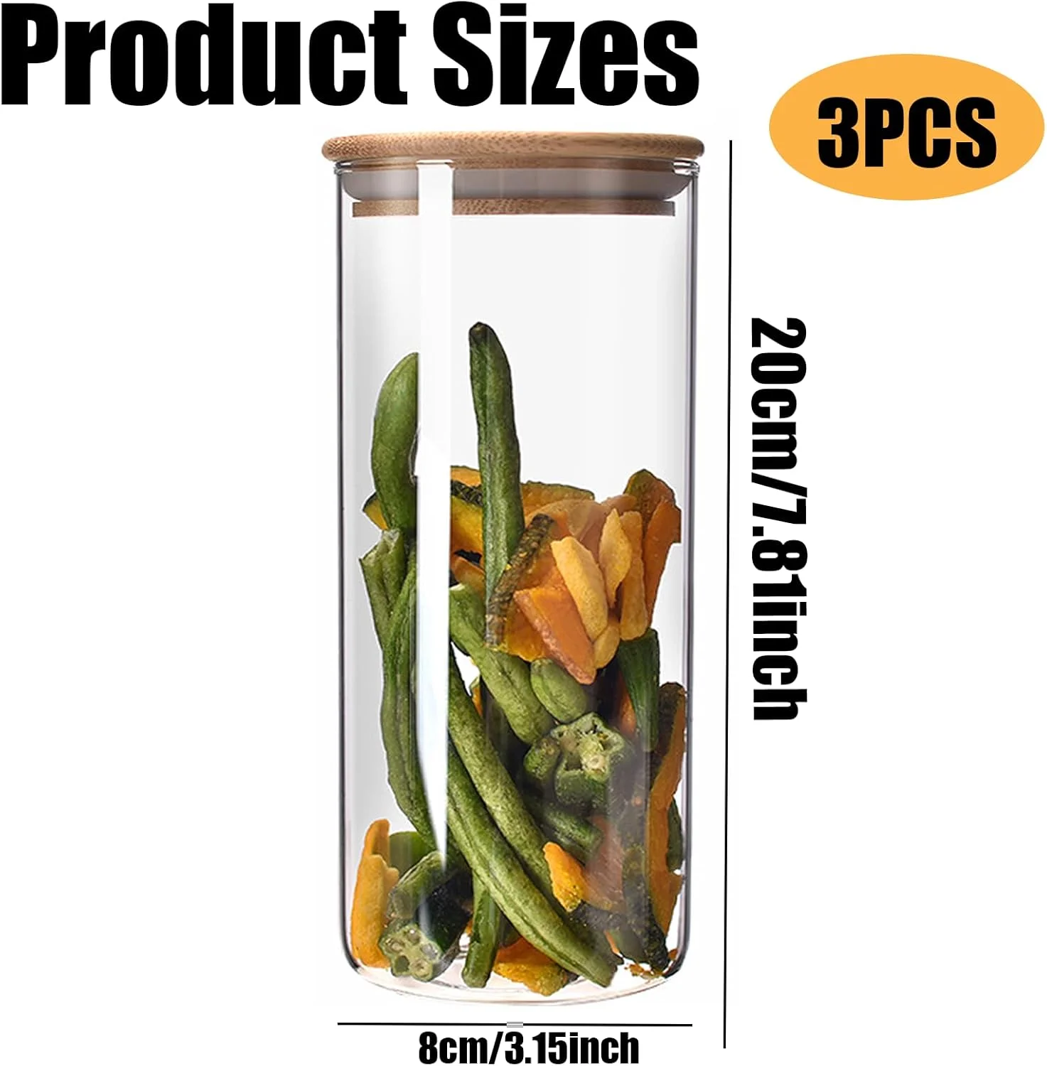 ست 3 عددی ظروف شیشه ای مربعی HIHIDAY با درب بامبو (900 میلی لیتر)، ظروف شیشه ای برای چای، قهوه، شکر، آرد برنج، غلات، حبوبات، کلوچه، ژله، میوه های خشک و آجیل، ظروف نگهداری آشپزخانه 8 * 20 سانتی متر ست 3 عددی ظروف شیشه ای مربعی HIHIDAY با درب بامبو (900 میلی لیتر)، ظروف شیشه ای برای چای، قهوه، شکر، آرد برنج، غلات، حبوبات، کلوچه، ژله، میوه های خشک و آجیل، ظروف نگهداری آشپزخانه 8 * 20 سانتی متر