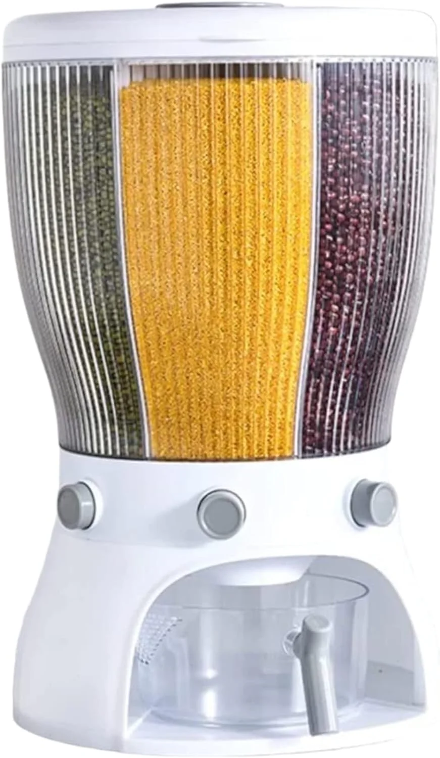 ظرف نگهداری برنج چرخشی 360 درجه هایلند - ظرف نگهداری مواد غذایی - ست ظروف آشپزخانه و نگهداری مواد غذایی با 4 محفظه - ظرف نگهداری غلات ظرف نگهداری برنج چرخشی 360 درجه هایلند - ظرف نگهداری مواد غذایی - ست ظروف آشپزخانه و نگهداری مواد غذایی با 4 محفظه - ظرف نگهداری غلات