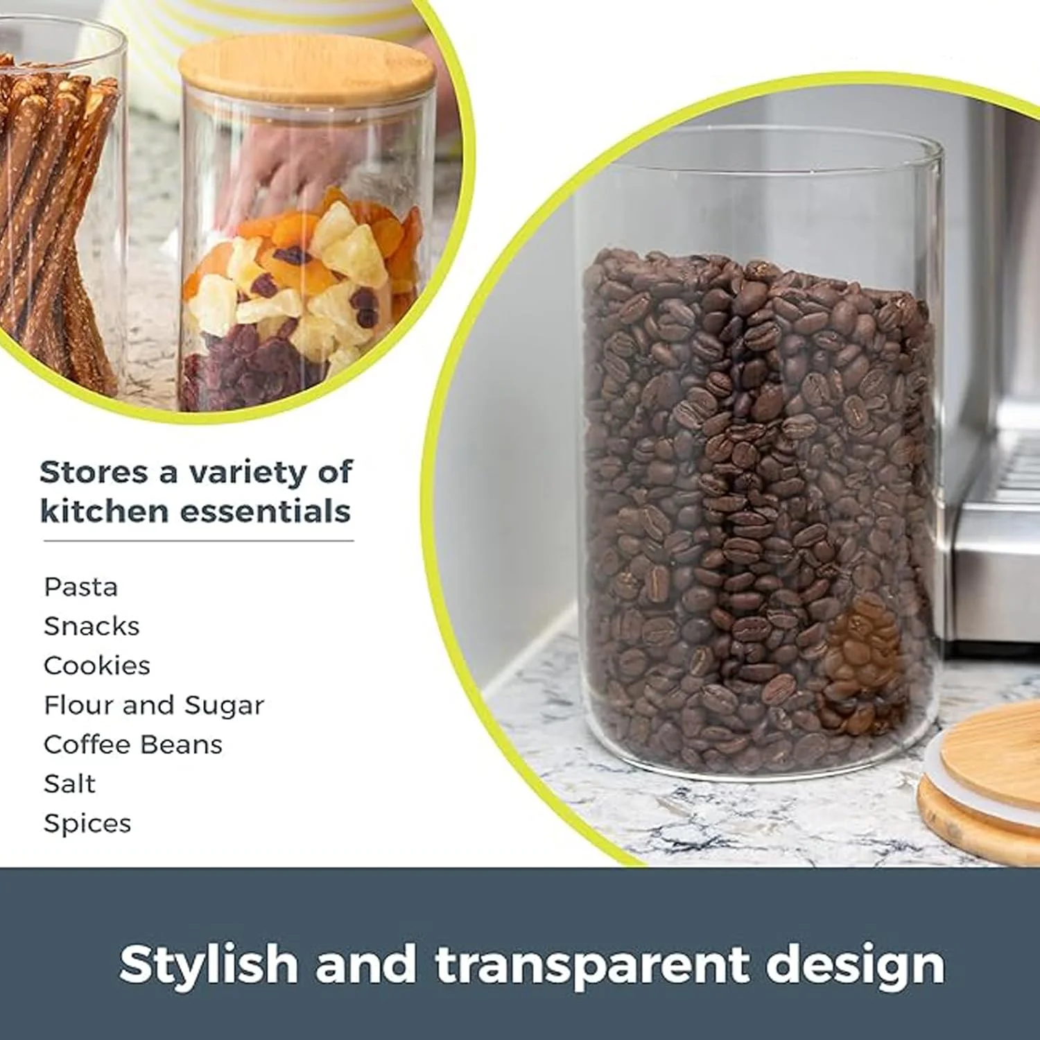 ست 3 عددی ظروف شیشه ای مربعی HIHIDAY با درب بامبو (900 میلی لیتر)، ظروف شیشه ای برای چای، قهوه، شکر، آرد برنج، غلات، حبوبات، کلوچه، ژله، میوه های خشک و آجیل، ظروف نگهداری آشپزخانه 8 * 20 سانتی متر ست 3 عددی ظروف شیشه ای مربعی HIHIDAY با درب بامبو (900 میلی لیتر)، ظروف شیشه ای برای چای، قهوه، شکر، آرد برنج، غلات، حبوبات، کلوچه، ژله، میوه های خشک و آجیل، ظروف نگهداری آشپزخانه 8 * 20 سانتی متر