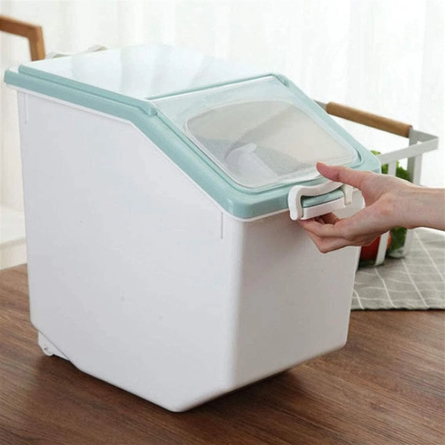 ظرف غلات Guomipai، جعبه نگهداری برنج، ظرف نگهداری برنج 15 کیلویی، ظرف نگهداری آرد بزرگ با پیمانه، نگهداری مواد غذایی (رنگ: 2) ظرف غلات Guomipai، جعبه نگهداری برنج، ظرف نگهداری برنج 15 کیلویی، ظرف نگهداری آرد بزرگ با پیمانه، نگهداری مواد غذایی (رنگ: 2)