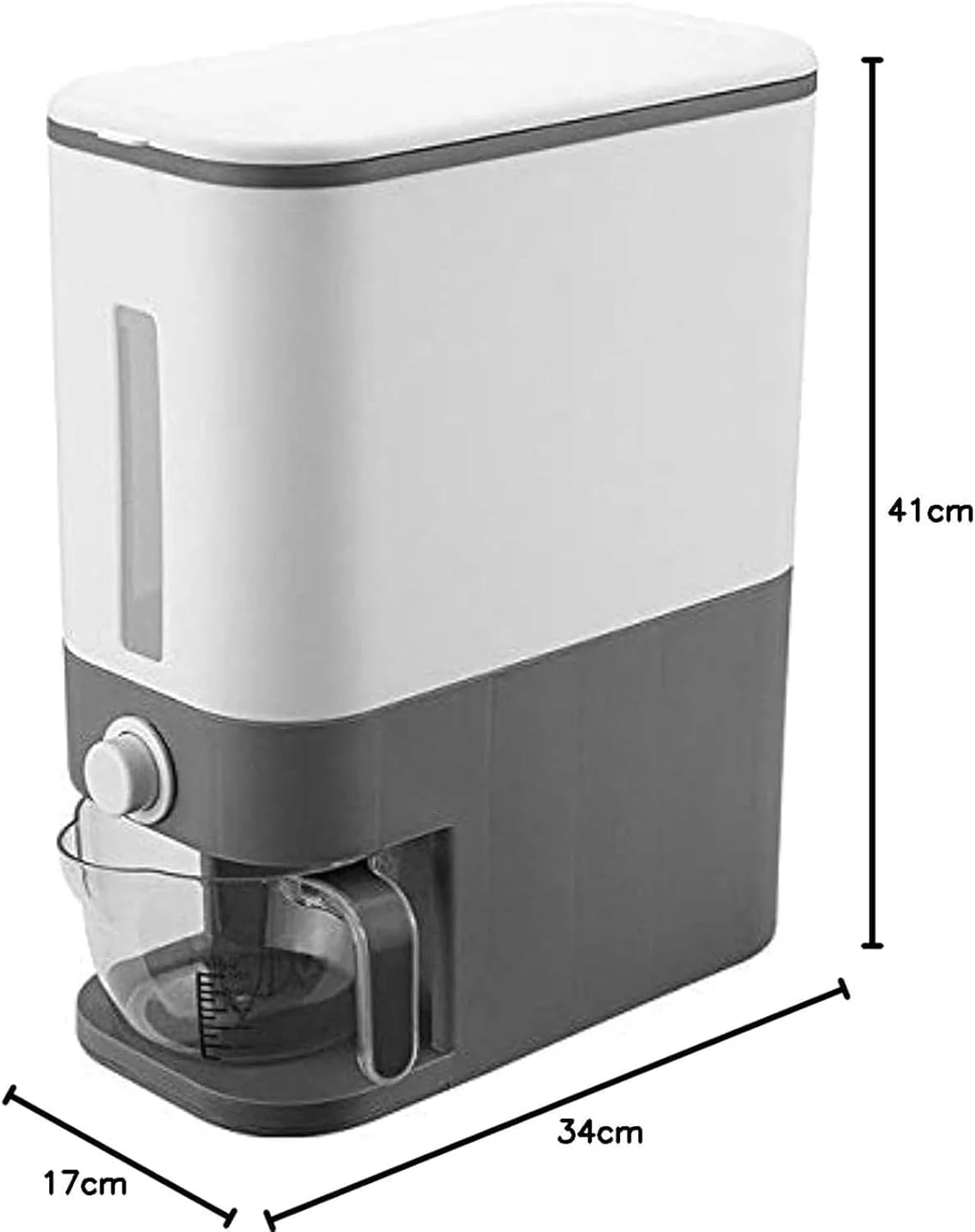 ظرف نگهداری برنج اتوماتیک HALAMODO - مخزن بزرگ و مهر و موم شده برنج و غلات آشپزخانه با درب، 12 کیلوگرمی، جعبه غذای غلات مهر و موم شده ضد رطوبت، سطل برنج ظرف نگهداری برنج اتوماتیک HALAMODO - مخزن بزرگ و مهر و موم شده برنج و غلات آشپزخانه با درب، 12 کیلوگرمی، جعبه غذای غلات مهر و موم شده ضد رطوبت، سطل برنج