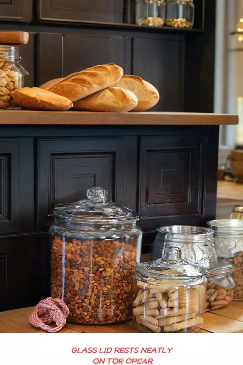 ظرف شیشه ای مینیمالیستی یک گالنی با درب - ایده آل برای نگهداری مواد غذایی خشک، آرد، کلوچه، برنج، قهوه، ادویه جات ترشی جات، آب نبات و موارد دیگر - 15.5cm x 12cm