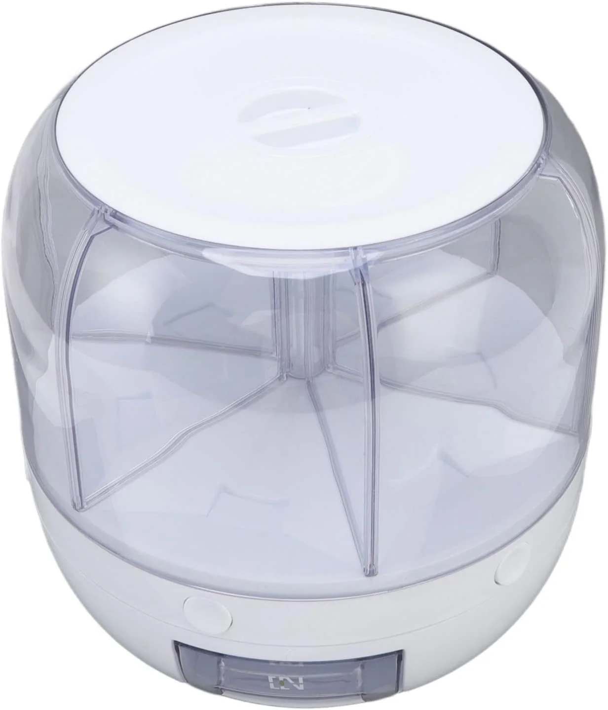 ظرف پخش کننده برنج Fockety، 6 محفظه PP چرخشی، سطل پخش کننده غلات خانگی، ظرف برنج، سازمان دهنده آشپزخانه مواد غذایی با درب قابل جابجایی برای حبوبات، غلات (ظرفیت 5 کیلوگرم)