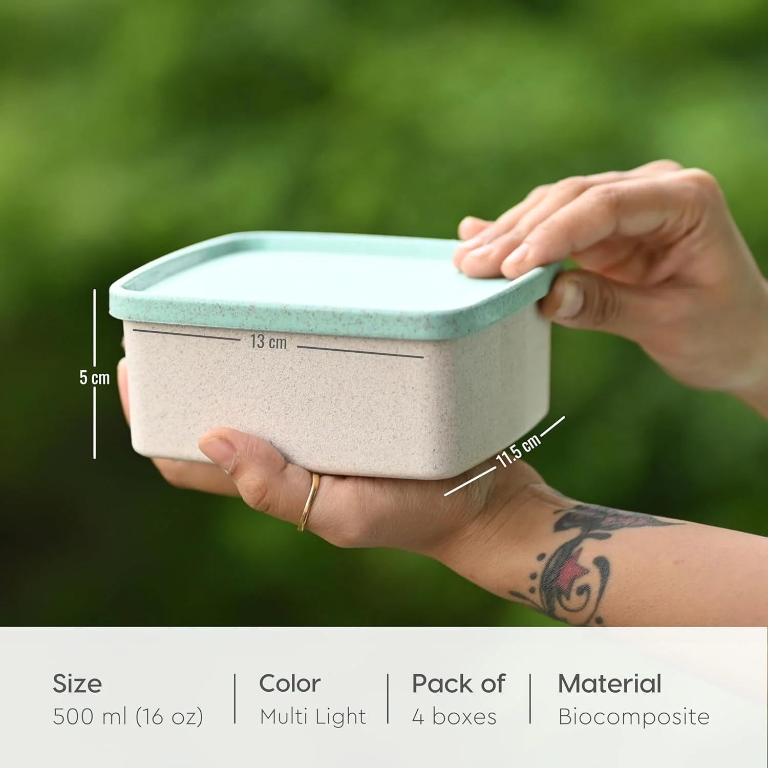 ظروف نگهداری مواد غذایی دوستدار محیط زیست Eha با درب | ست 4 عددی | 500 میلی لیتر | ساخته شده با پوسته برنج | جعبه های مناسب مایکروویو و نگهداری در یخچال برای آشپزخانه | چند رنگ روشن ظروف نگهداری مواد غذایی دوستدار محیط زیست Eha با درب | ست 4 عددی | 500 میلی لیتر | ساخته شده با پوسته برنج | جعبه های مناسب مایکروویو و نگهداری در یخچال برای آشپزخانه | چند رنگ روشن