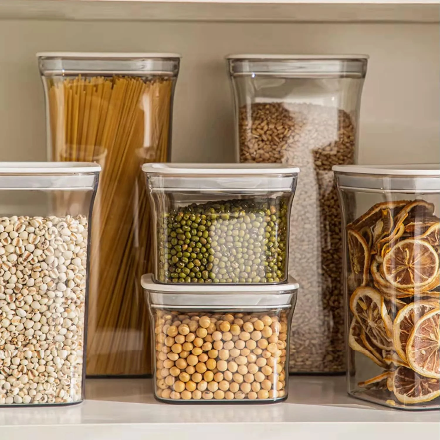 ظروف نگهداری مواد غذایی درب دار GGEROU، ست 6 عددی، مخزن نگهداری مهر و موم شده پلاستیکی با درجه مواد غذایی با درب های قفل دار، ظروف نگهداری و سازماندهی مواد غذایی آشپزخانه، ضد رطوبت، برای آب نبات، قهوه، غلات (6*L:1500ML) ظروف نگهداری مواد غذایی درب دار GGEROU، ست 6 عددی، مخزن نگهداری مهر و موم شده پلاستیکی با درجه مواد غذایی با درب های قفل دار، ظروف نگهداری و سازماندهی مواد غذایی آشپزخانه، ضد رطوبت، برای آب نبات، قهوه، غلات (6*L:1500ML)