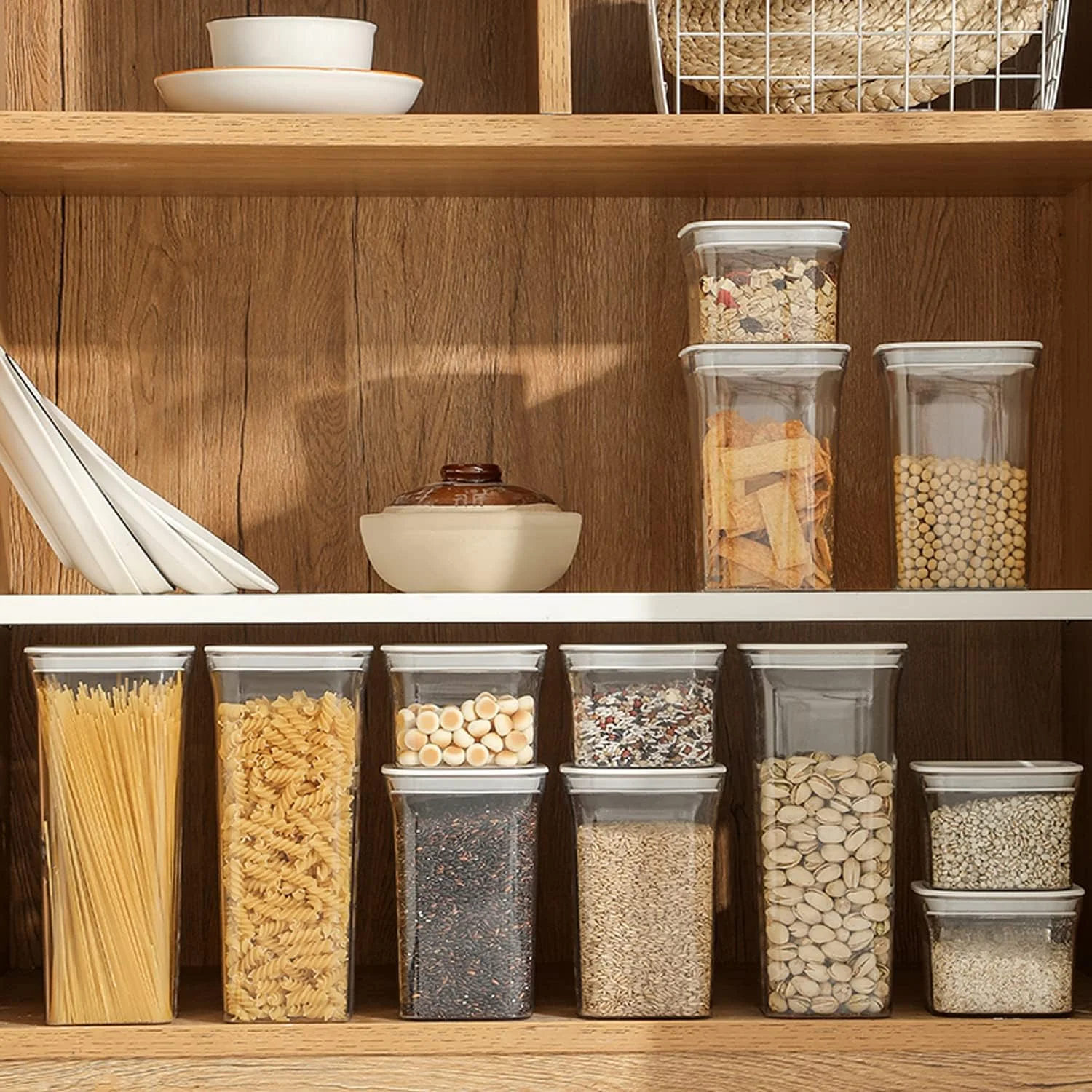 ظروف نگهداری مواد غذایی درب دار GGEROU، ست 6 عددی، مخزن نگهداری مهر و موم شده پلاستیکی با درجه مواد غذایی با درب های قفل دار، ظروف نگهداری و سازماندهی مواد غذایی آشپزخانه، ضد رطوبت، برای آب نبات، قهوه، غلات (6*L:1500ML) ظروف نگهداری مواد غذایی درب دار GGEROU، ست 6 عددی، مخزن نگهداری مهر و موم شده پلاستیکی با درجه مواد غذایی با درب های قفل دار، ظروف نگهداری و سازماندهی مواد غذایی آشپزخانه، ضد رطوبت، برای آب نبات، قهوه، غلات (6*L:1500ML)